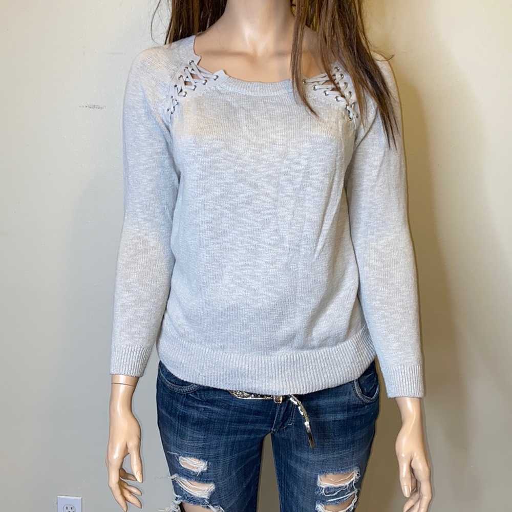 Torrid Knit Sweater Cream Laces Sz 1X